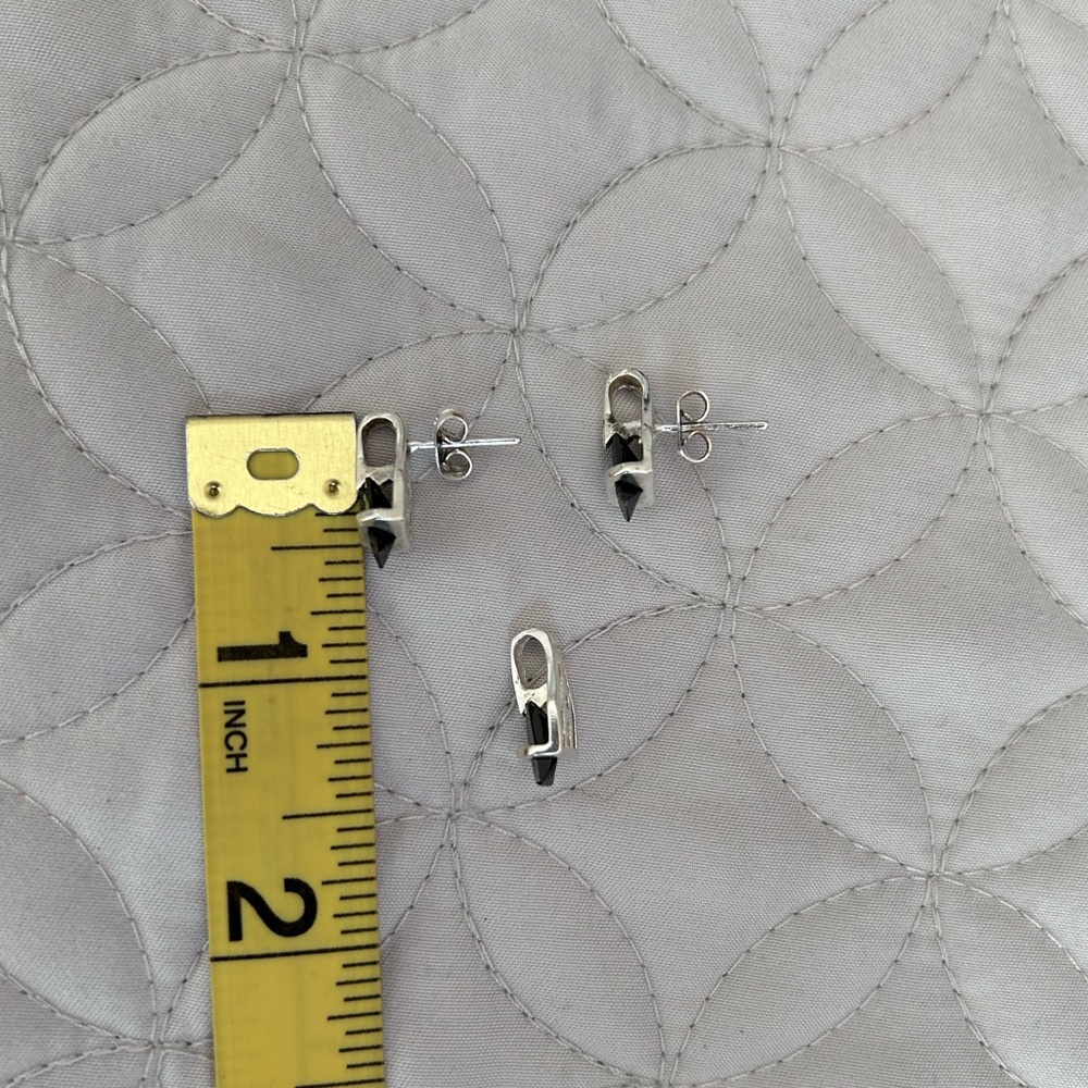 Sterling Silver Earrings & Charm - Picture 3 of 4